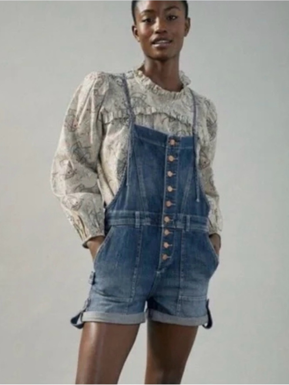 Anthropologie Pilcro Denim Short Overalls / Romper